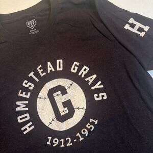 Ebbets Field Flannels Homestead Grays Negro League Baseball T-Shirt M Black NWOT